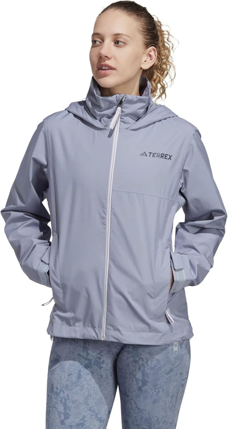 

adidas Женская двухслойная непромокаемая куртка Terrex Multi Rain.rdy, Silver Violet