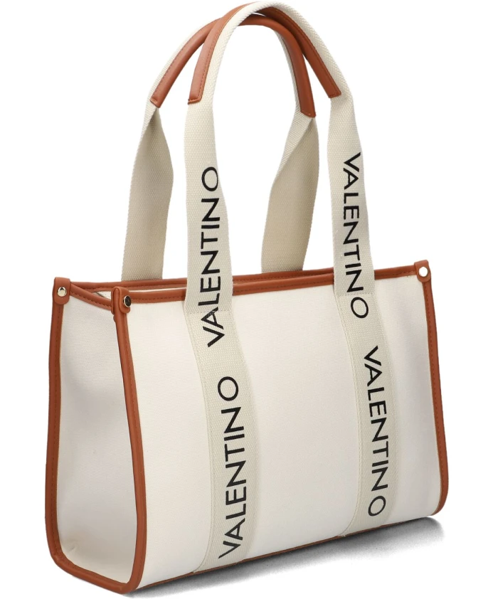 

Бежевая сумка через плечо для покупок в виде свечи Valentino, бежевый