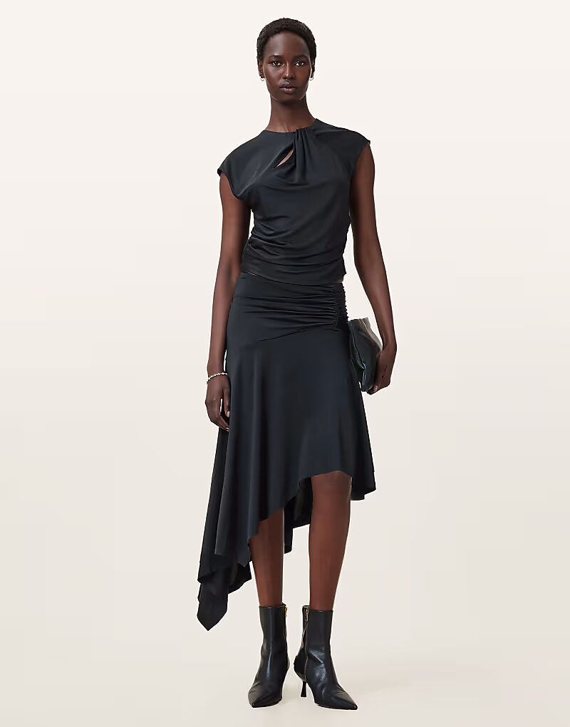 

Черная комбинированная юбка Allsaints annalie