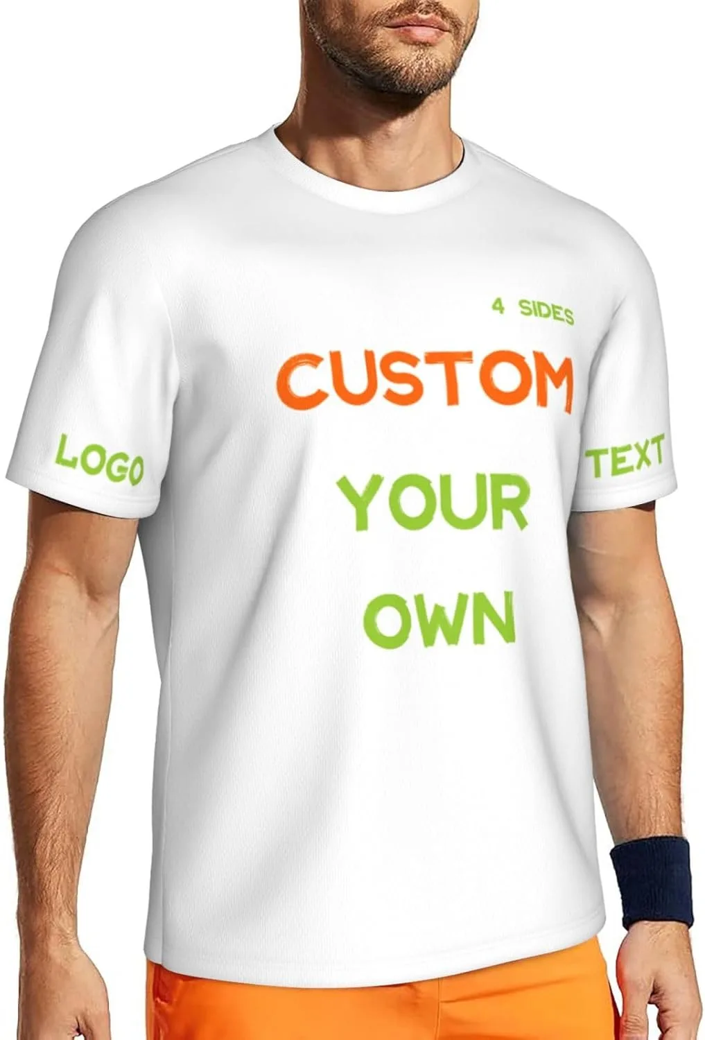 Футболка Custom с принтом на 4 сторонах для мужчин — фото 2