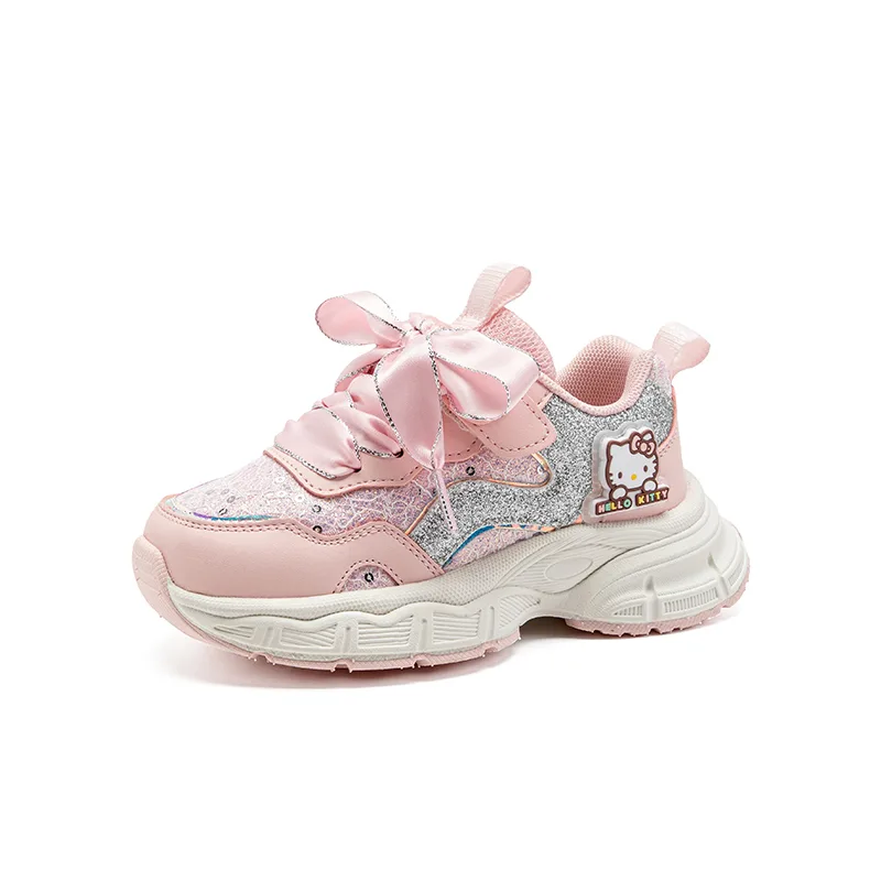 Hello Kitty Hello Kitty Abrasion Resistant Rebound Breathable Lightweight Cushioning Low top детские кроссовки для бега Sanrio, серебро-my melody — фото 4