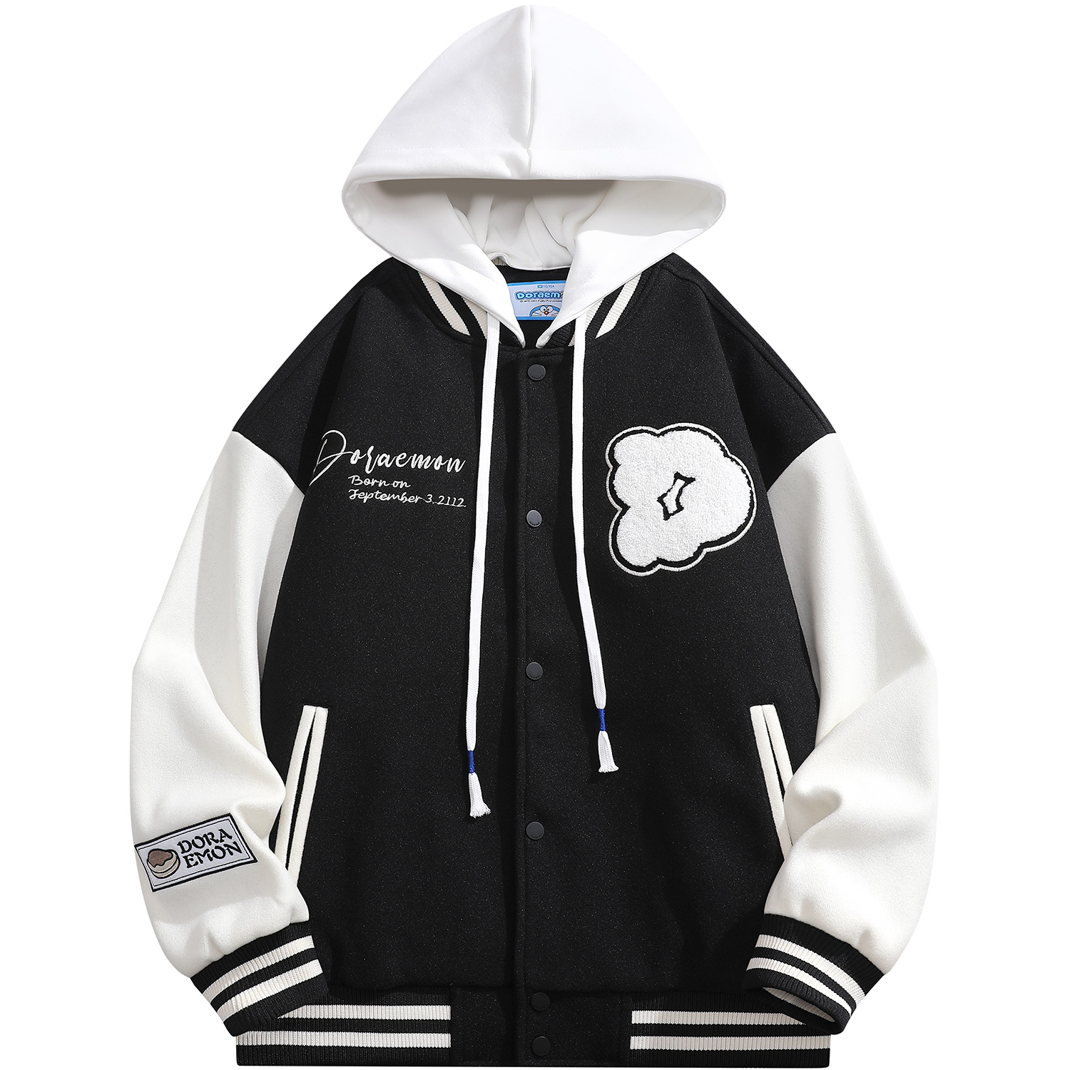 

Doraemon Бейсбольная куртка, Black (Cloud Pattern)