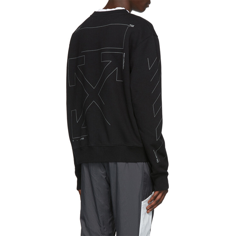 Толстовка с круглым вырезом Unfinished Arrow 3M Off-White — фото 4