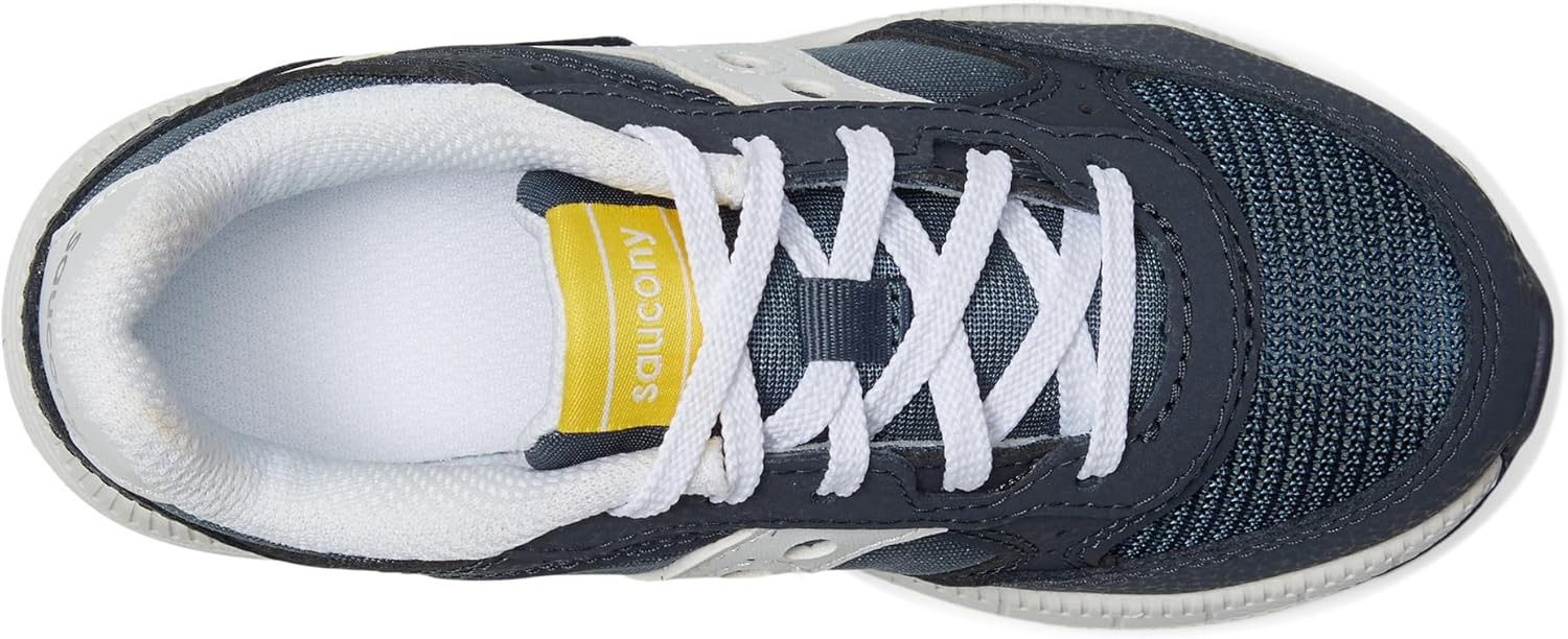 Детские кроссовки Saucony Unisex-Child Eclipse Kdz, белый/синий/темно-синий — фото 2