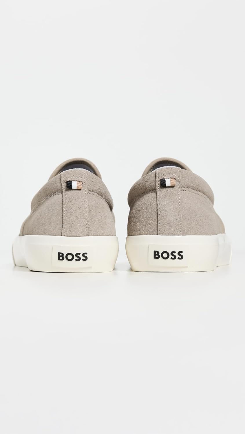 BOSS мужские кроссовки Aiden Slip On, Taupe Grey — фото 3