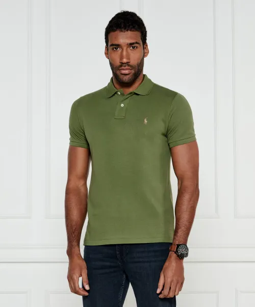 

Футболка поло Slim fit Polo Ralph Lauren, зеленый