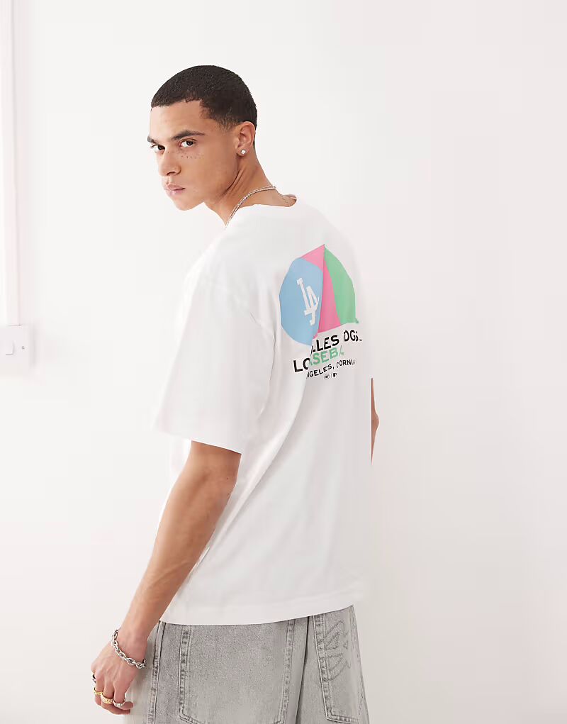 

Футболка 47 Brand LA Dodgers Primary с графическим принтом на спине белого цвета