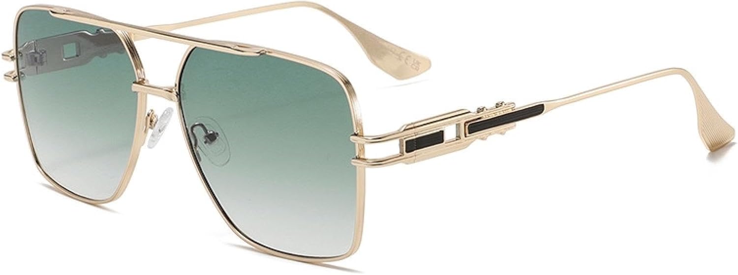 

Винтажные солнцезащитные очки большого размера для мужчин и женщин, модные, классическая металлическая оправа, летние, для путешествий и активного отдыха, защита от УФ-излучения UV400 TVTBBVV, C4