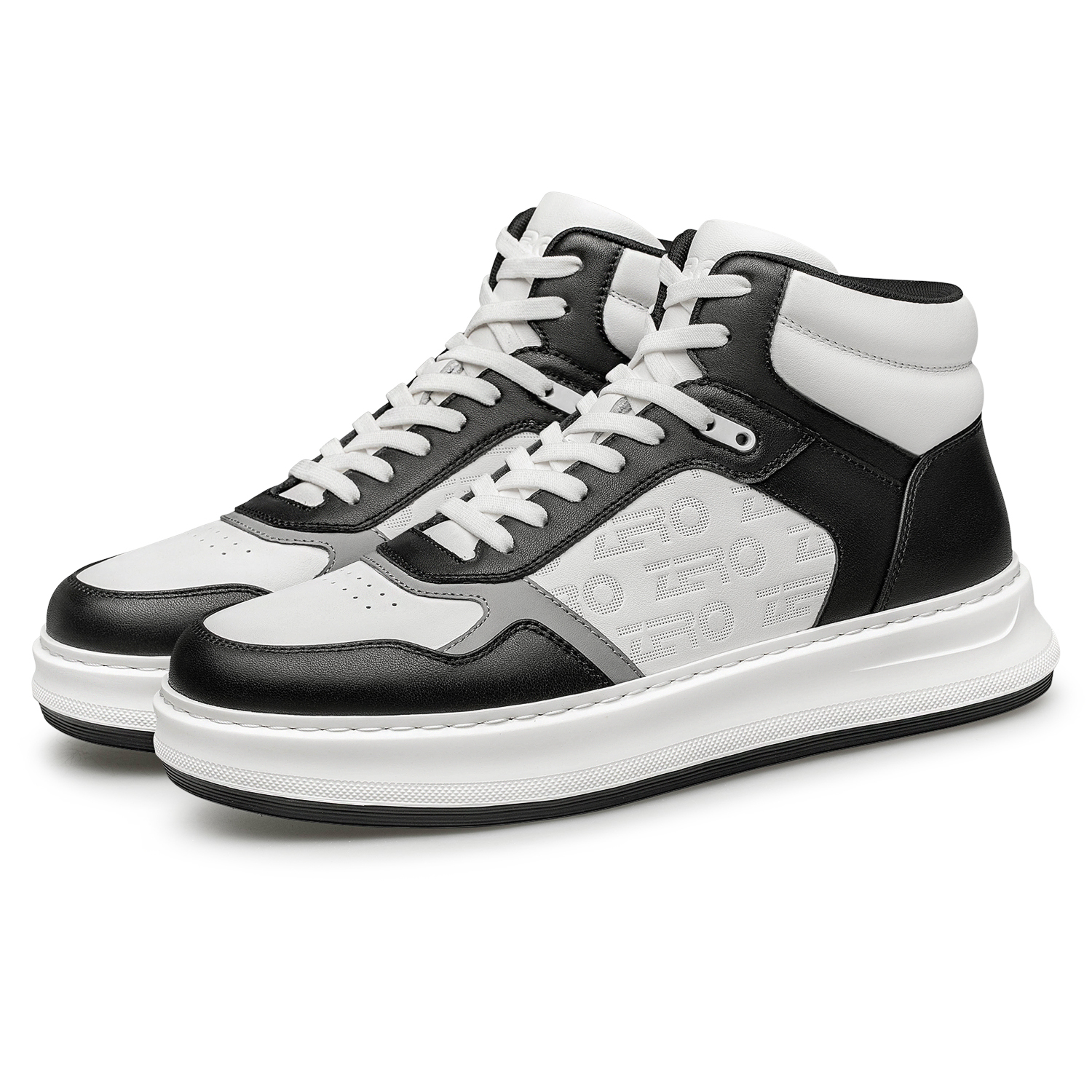 ZRO Высокие скейтборд кроссовки мужские бело-серые, цвет White Gray — фото 4
