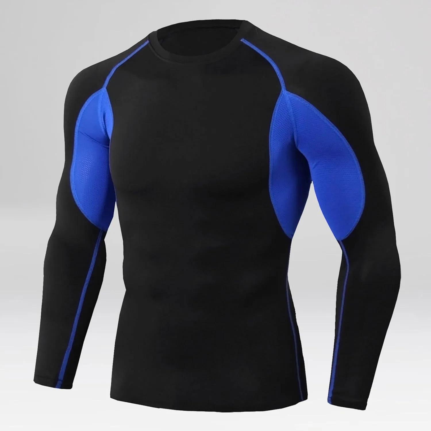 Мужская футболка с длинным рукавом Athletic Workout, дышащая, Blue — фото 2