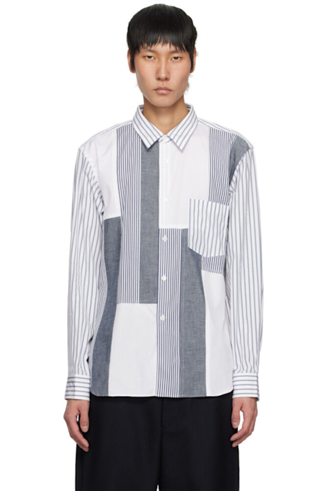 

Белая полосатая рубашка Comme des Garçons Homme Deux