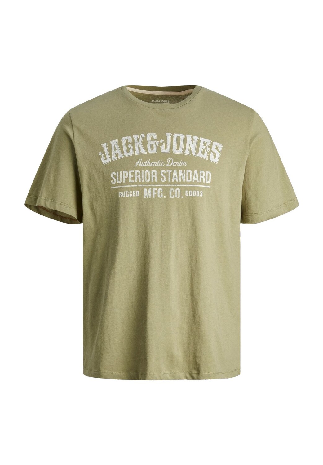 

Мужская хлопковая футболка с логотипом Jack & Jones, цвет Oil Green
