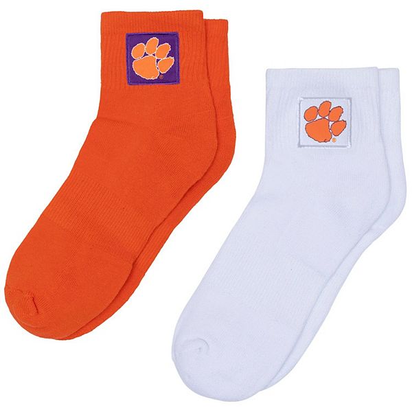 

Женские оранжево-белые носки Clemson Tigers quarter-length, 2 шт Zoozatz