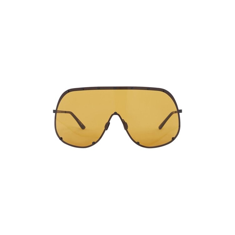

Солнцезащитные очки Rick Owens Shield Sunglasses, цвет Black/Green