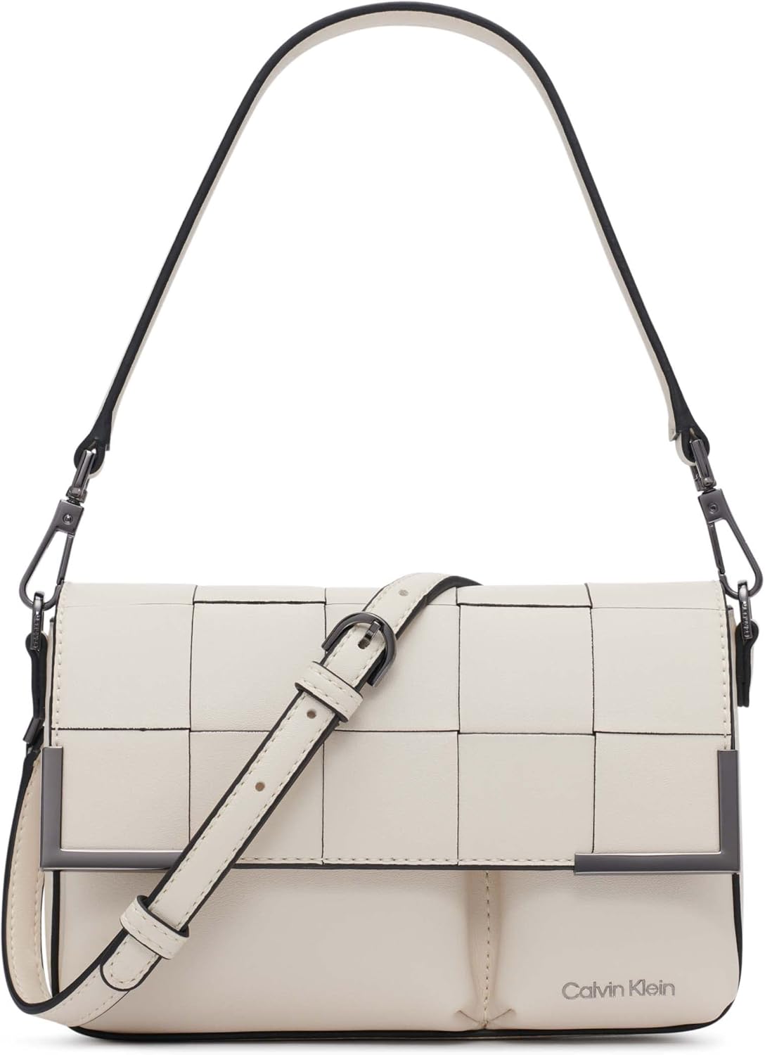 

Сумка-органайзер Calvin Klein Mica Crossbody с клапаном, Cherub White Woven