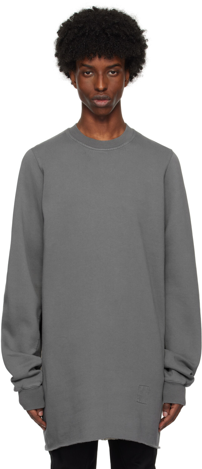 

Серая толстовка Porterville с вырезом Rick Owens DRKSHDW