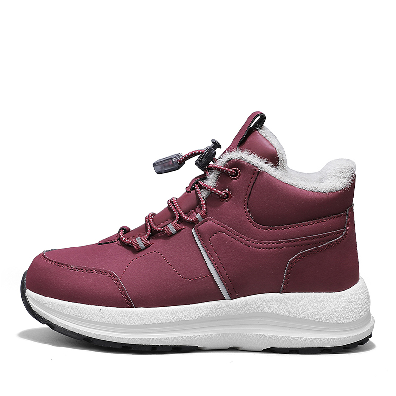 

ZULIZ Теплые износостойкие противоскользящие короткие утепленные ботинки унисекс бордового цвета, цвет Burgundy