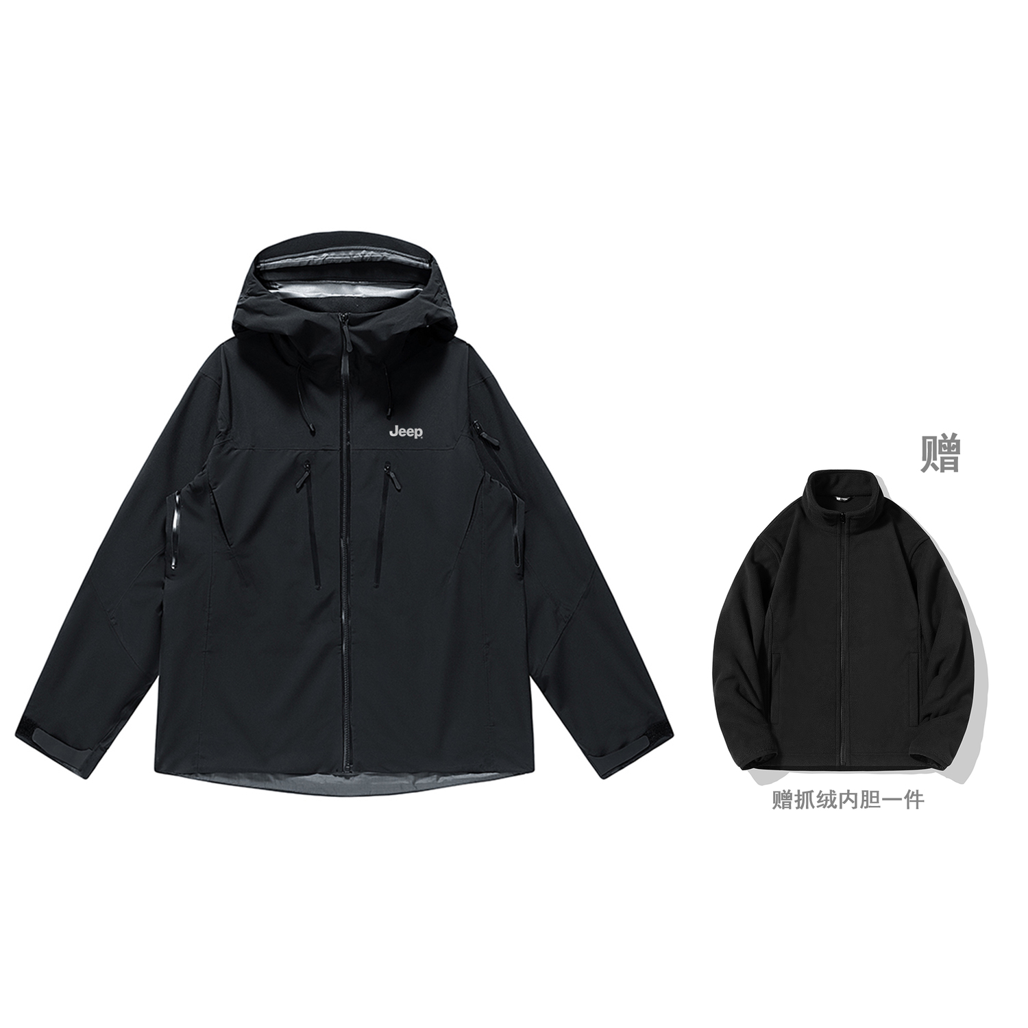 

Jeep Ветровка Unisex, Black[with Fleece Liner]
