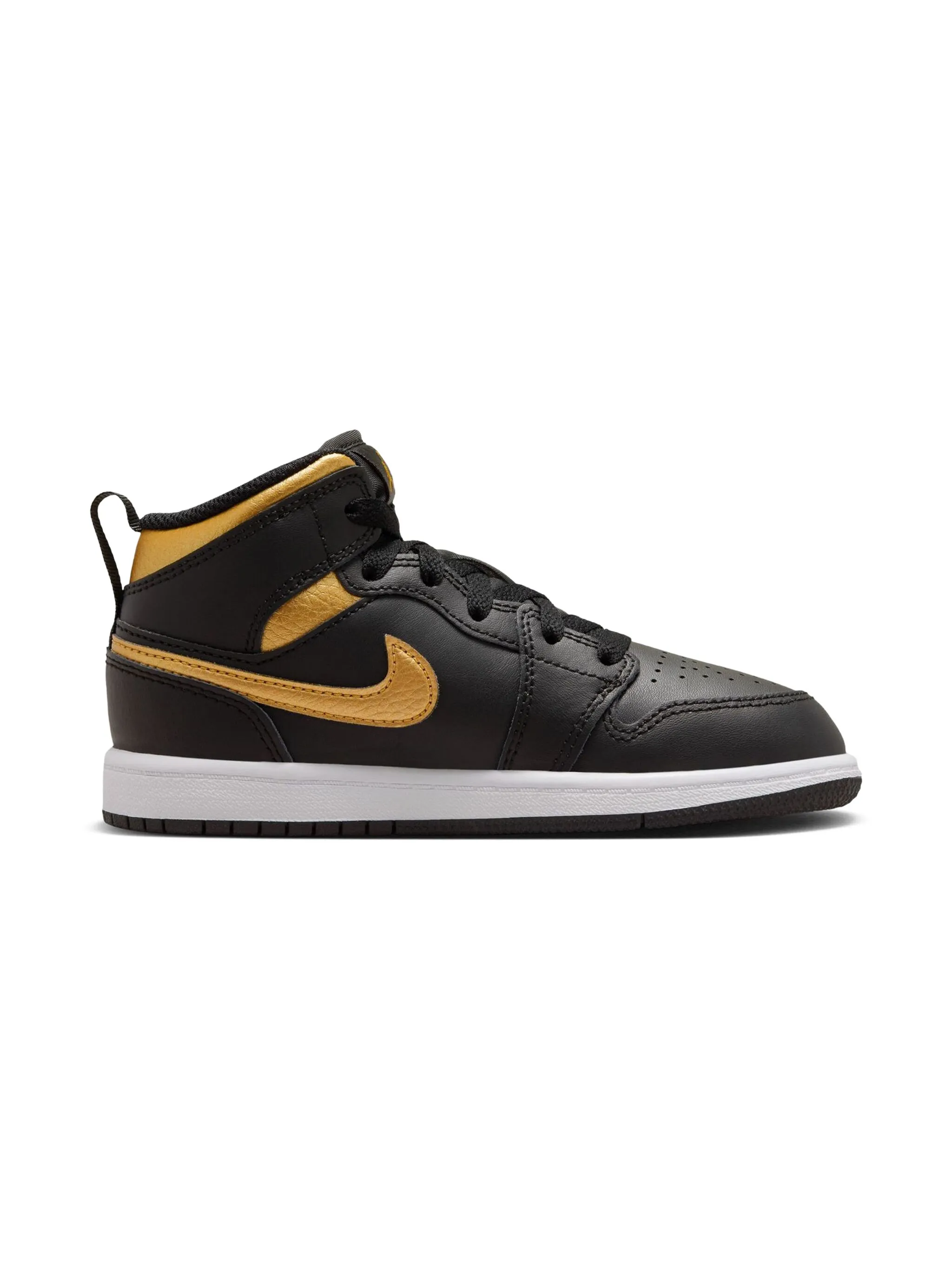 

Кроссовки Jordan 1 Mid Metallic Gold/Black Jordan Kids, черный