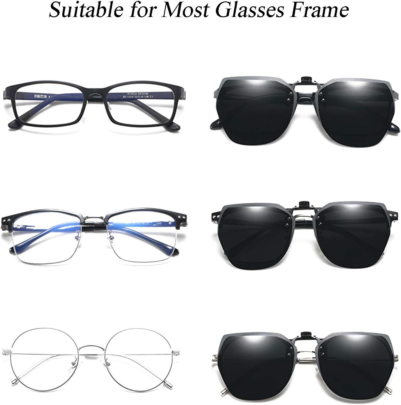 

Поляризованные солнцезащитные очки увеличенного размера с зажимом, антибликовой защитой от УФ-излучения, подходят для очков с диоптриями FF FRAZALA, Yellow for Night Vision