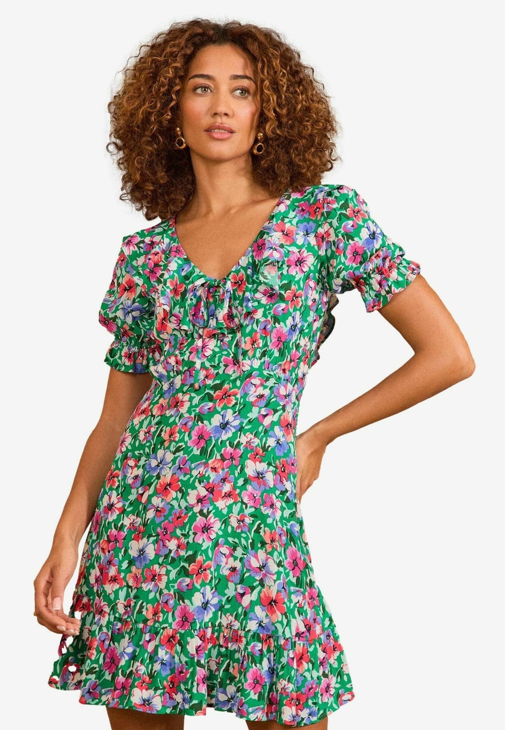 

Повседневное платье REGULAR FIT - PUFF SLEEVE Love & Roses, зеленый
