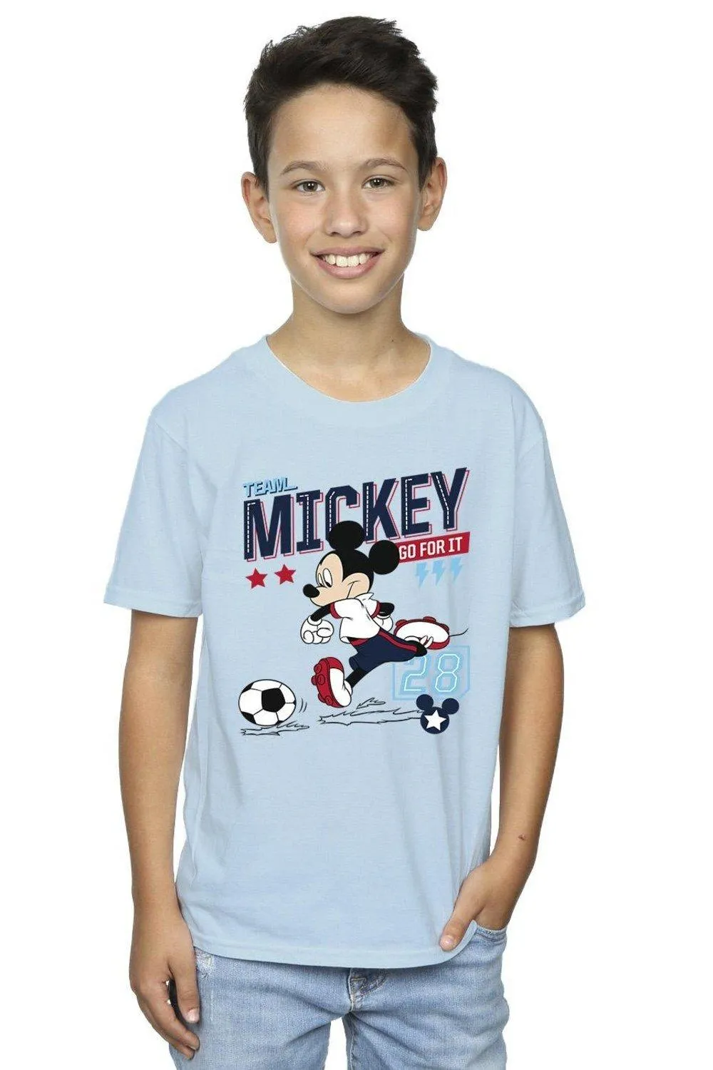 

Футбольная футболка с Микки Маусом и Микки Маусом Disney, синий