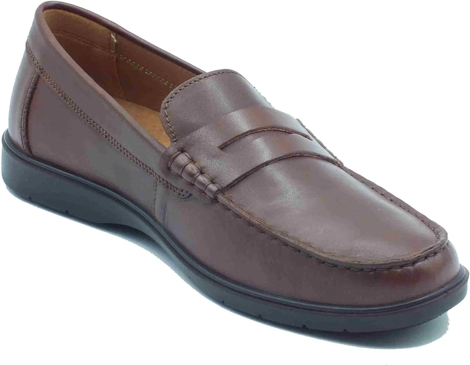 IGI&CO 7612011 Мужские классические кожаные мокасины Alfa из телячьей кожи коричневого цвета — фото 2