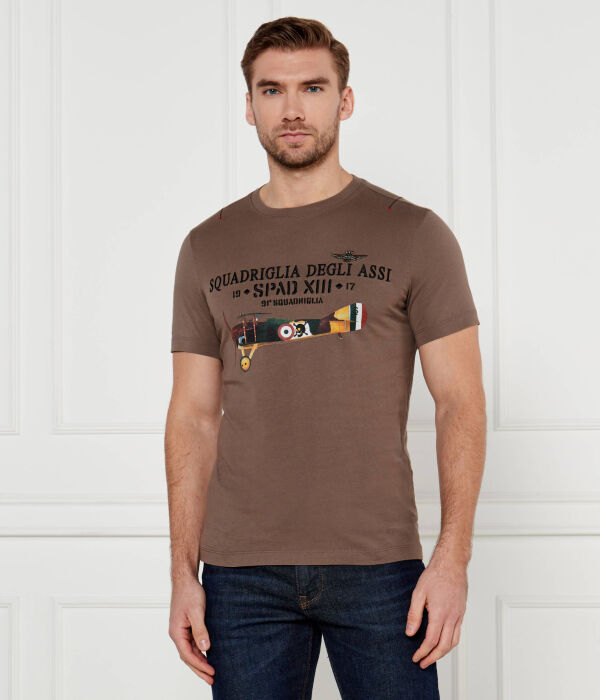 

Футболка MC Regular fit Aeronautica Militare, коричневый