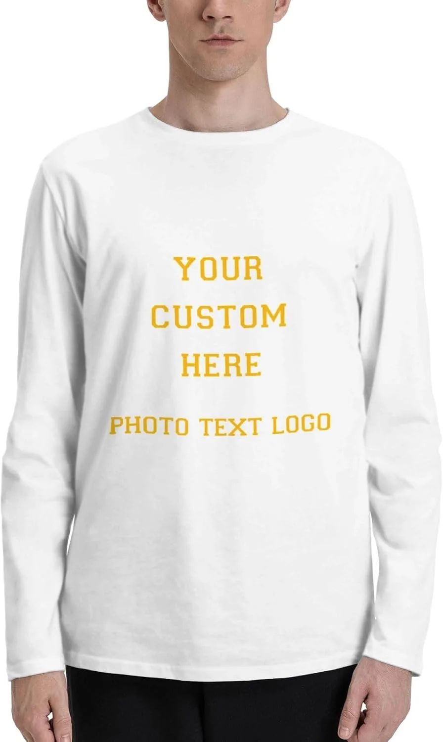 

Мужская футболка с длинным рукавом и принтом