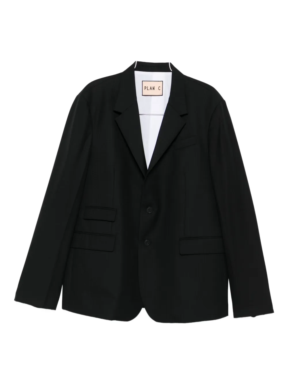 

Пиджак в тонкую полоску Plan C, черный