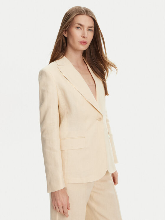 

Пиджак regular fit Nalut 2515041012 Weekend Max Mara, экрю