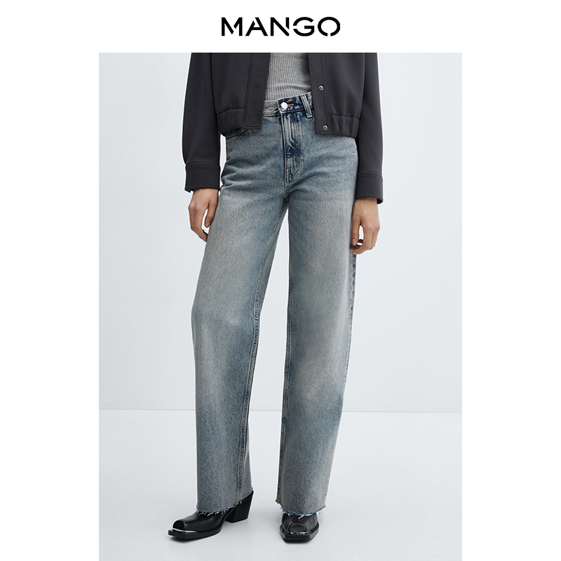 

Женские джинсы Mango в американском стиле ретро, синий