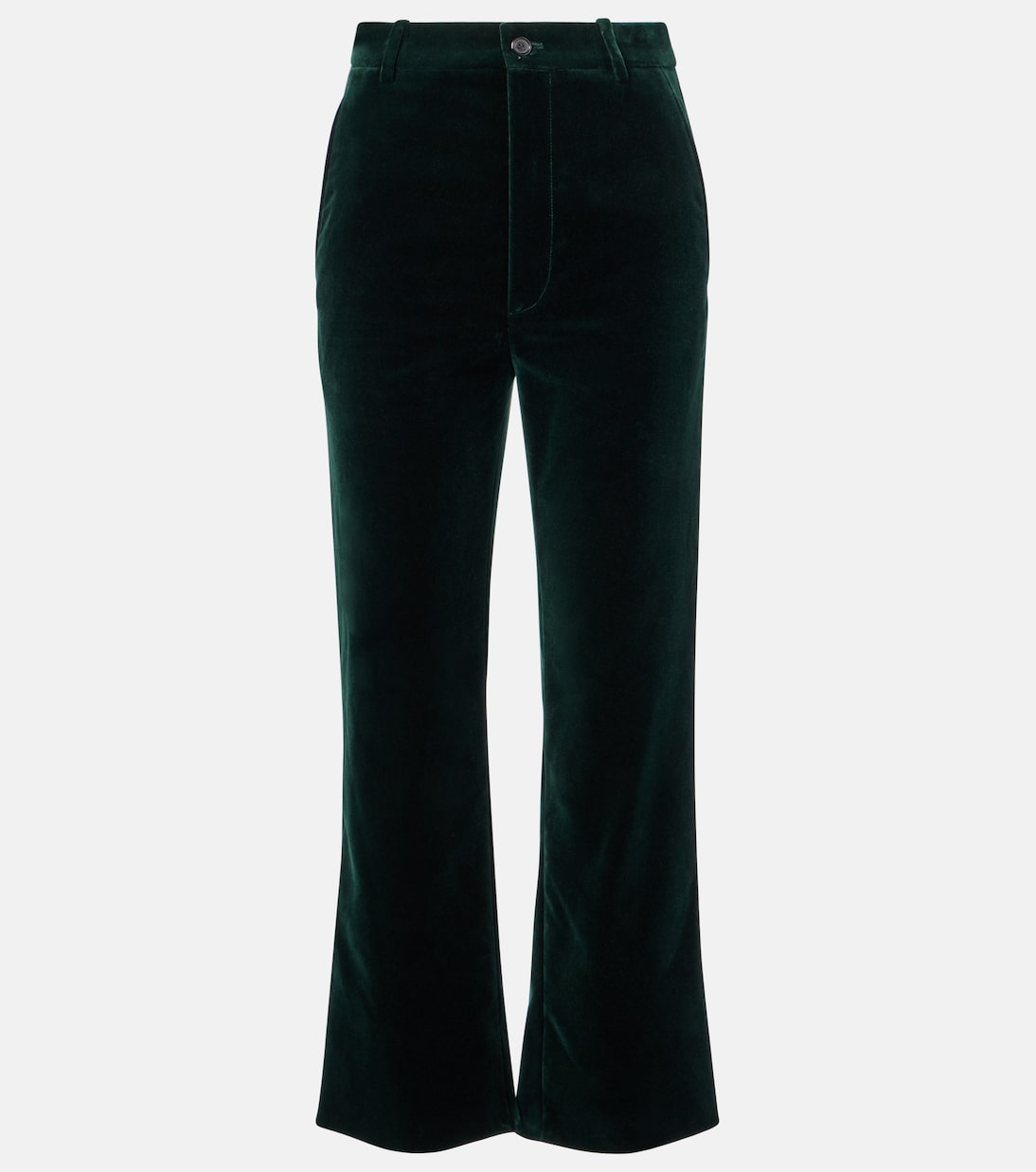

Хлопковые вельветовые прямые брюки Saint Laurent, Emeraude
