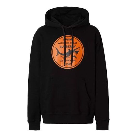

Толстовка men's ss21 shark pattern cotton black Burberry, черный