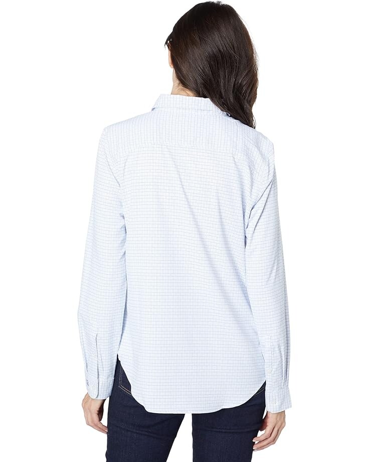 

Рубашка Cutter & Buck Versatech Tattersall Stretch Long Sleeve Shirt, цвет French Blue