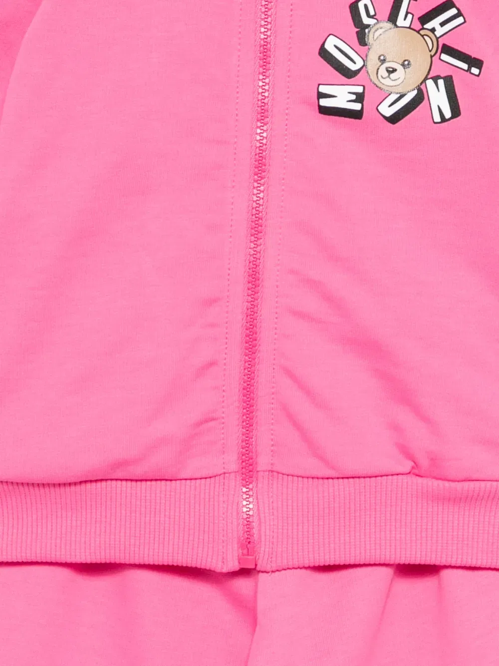Спортивный костюм с капюшоном и логотипом Moschino Kids, розовый — фото 3