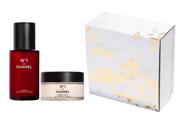 CHANEL Набор подарочный с сывороткой и кремом для глаз No. 1 Red Camellia, увлажняющий, 30 мл + 15 г, 30ml+15g