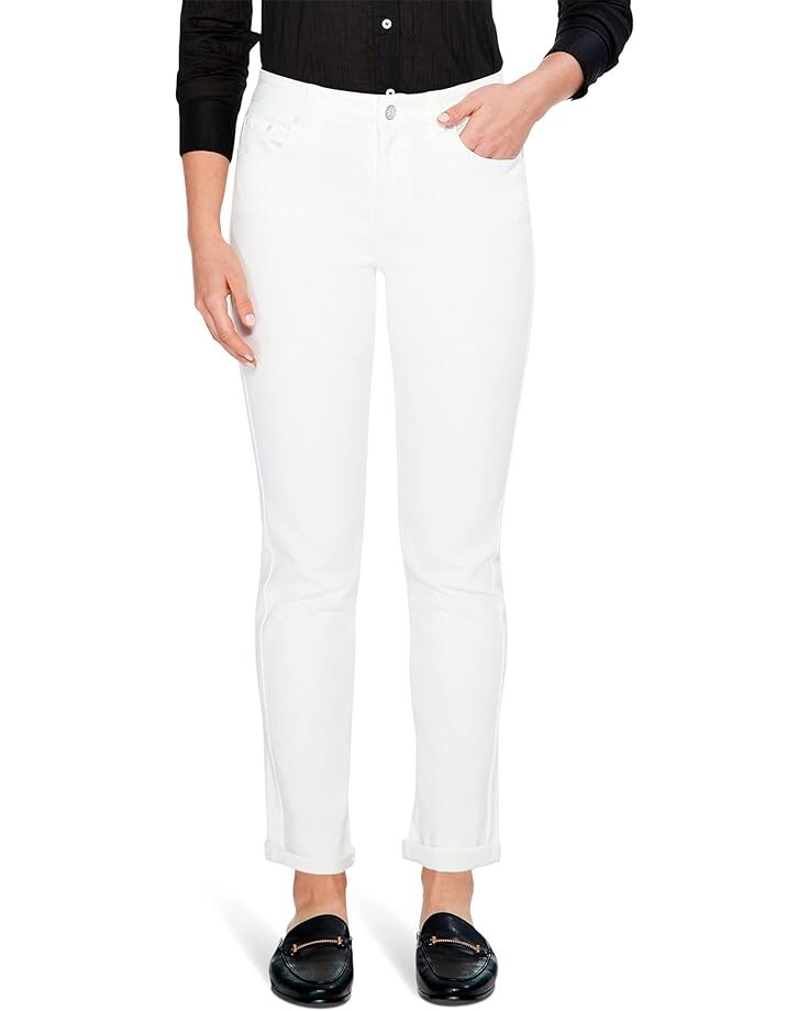 

Джинсы NIC+ZOE Mid-Rise Girlfriend Jeans, белый
