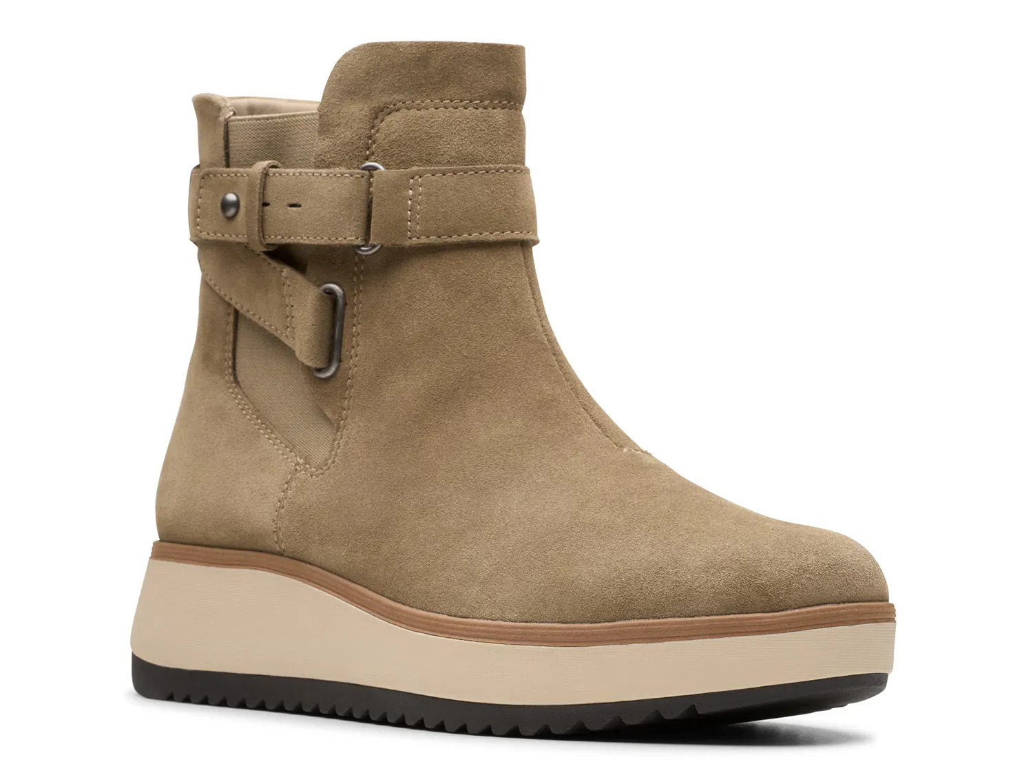 

Ботильоны Zylah Faye Wedge Bootie Clarks, темно-серый