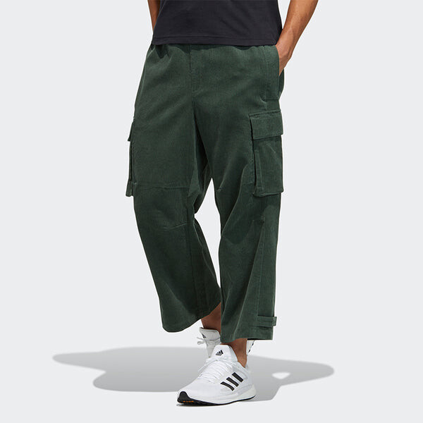 Спортивные штаны adidas Ub Pnt Cdr Sports Cargo Pocket corduroy Long Pants Green, зеленый — фото 2