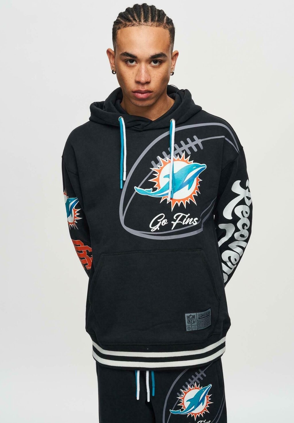 

Толстовка с капюшоном MIAMI DOLPHINS NFL GO FINS Re:Covered, черный