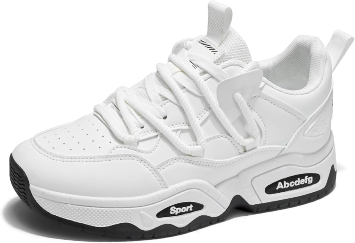 

Мужские модные кроссовки с толстой подошвой, удобная повседневная обувь - идеально для городской жизни, уличного стиля и комфорта на весь день Kpdwfms, белый
