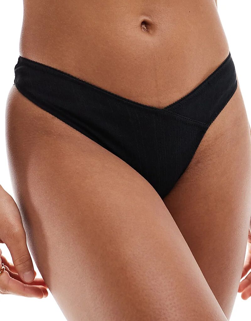 

Трусики-стринги Cotton On из хлопка черного цвета Cotton:On