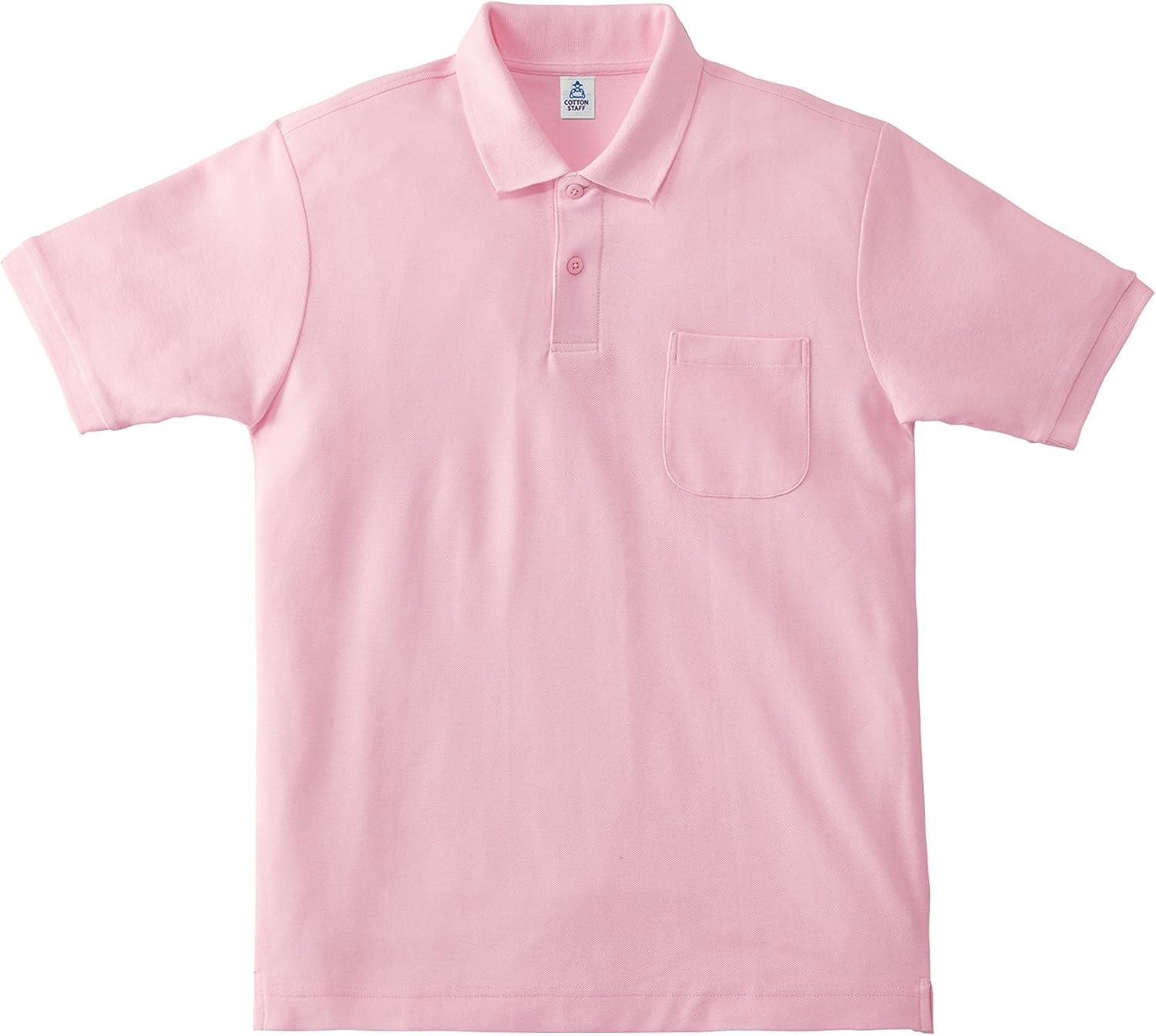 

Мужская поло-рубашка Cotton STAFF MS3114 CVC Pique Dry с карманами Lifemax, светло-розовый