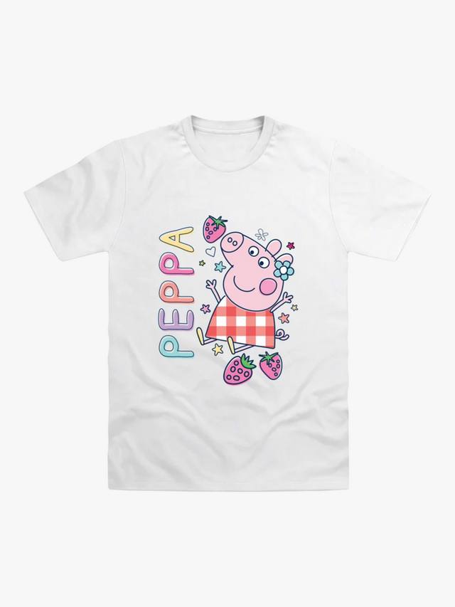 

Футболка в клетку Brand Threads для детей Peppa Pig, White/Multi