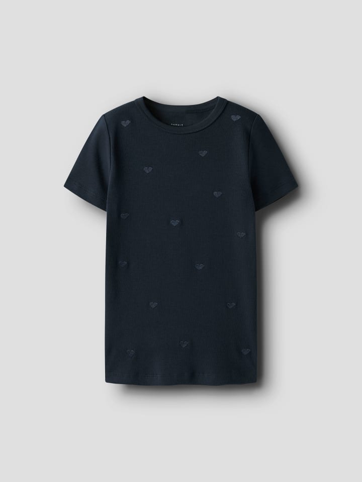 Name it Футболка NMFNAKAL S/S SLIM TOP темно-сапфирового цвета — фото 3