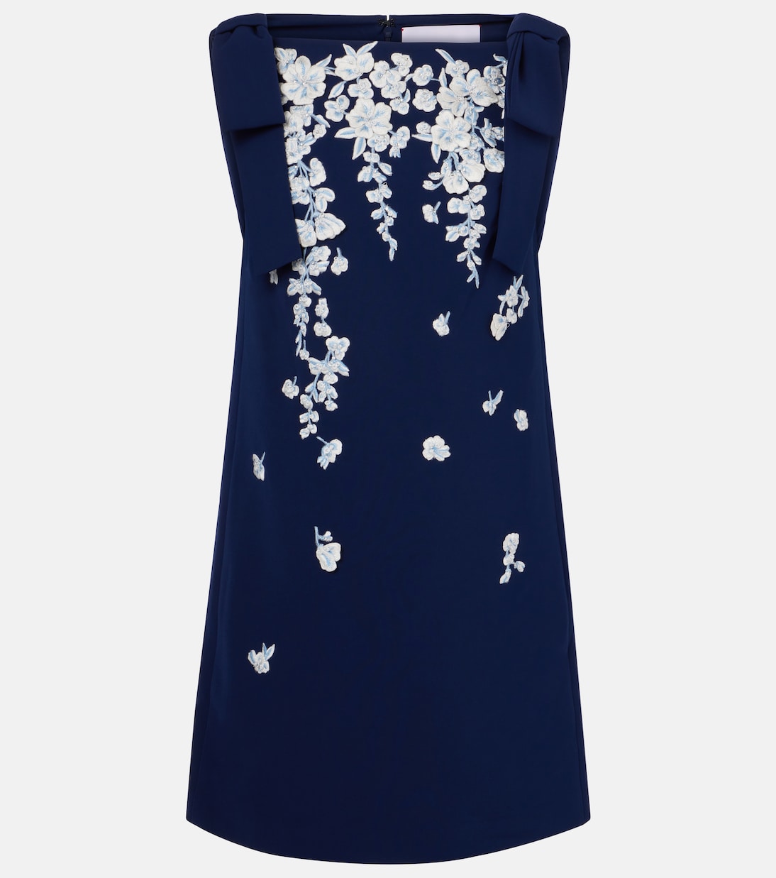 

Платье-трапеция с вышитым бантом Carolina Herrera, Midnight Multi