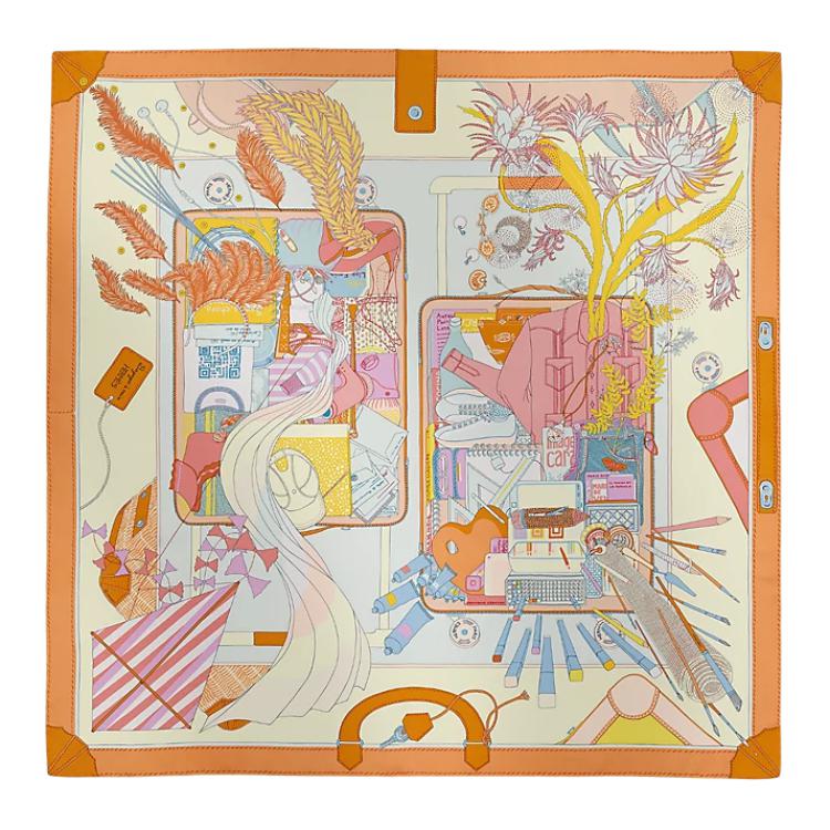

Шелковый шарф Mulberry Silk Женский Серно-желтый HERMES