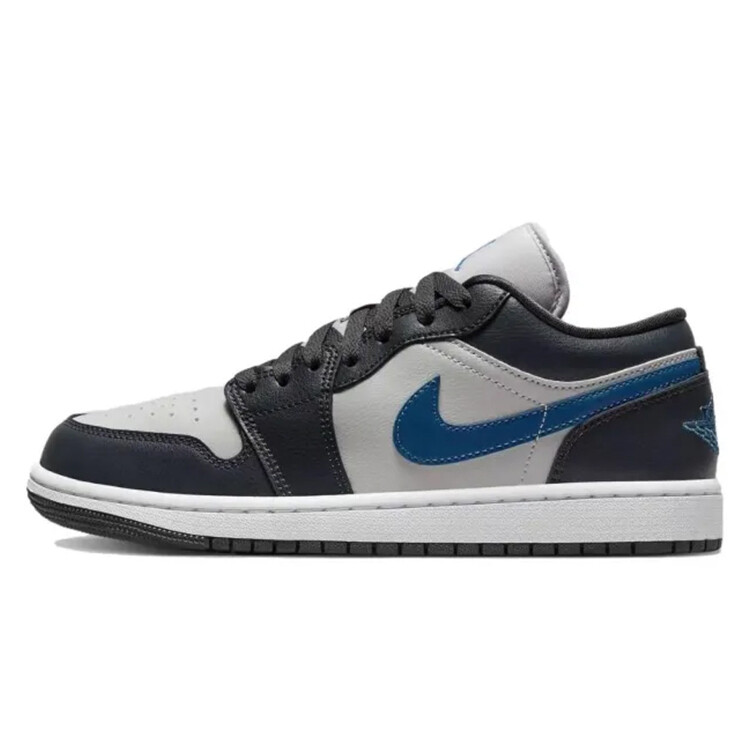 Кроссовки Air Jordan 1 Vintage Basketball Shoes Unisex Low-top Black/grey/blue, черный/синий — фото 3