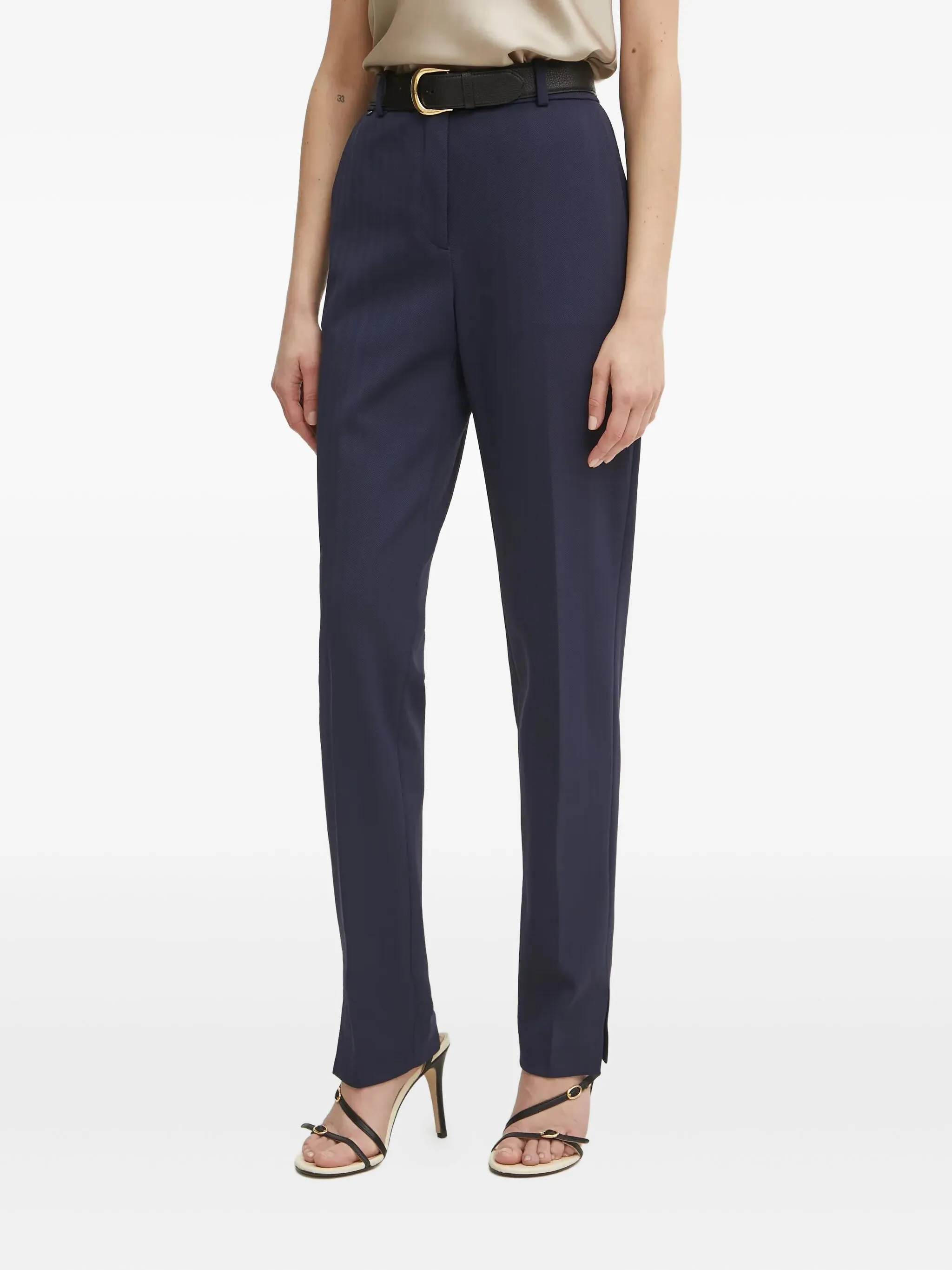 

Брюки Dressletic с узором в елочку Boss, синий